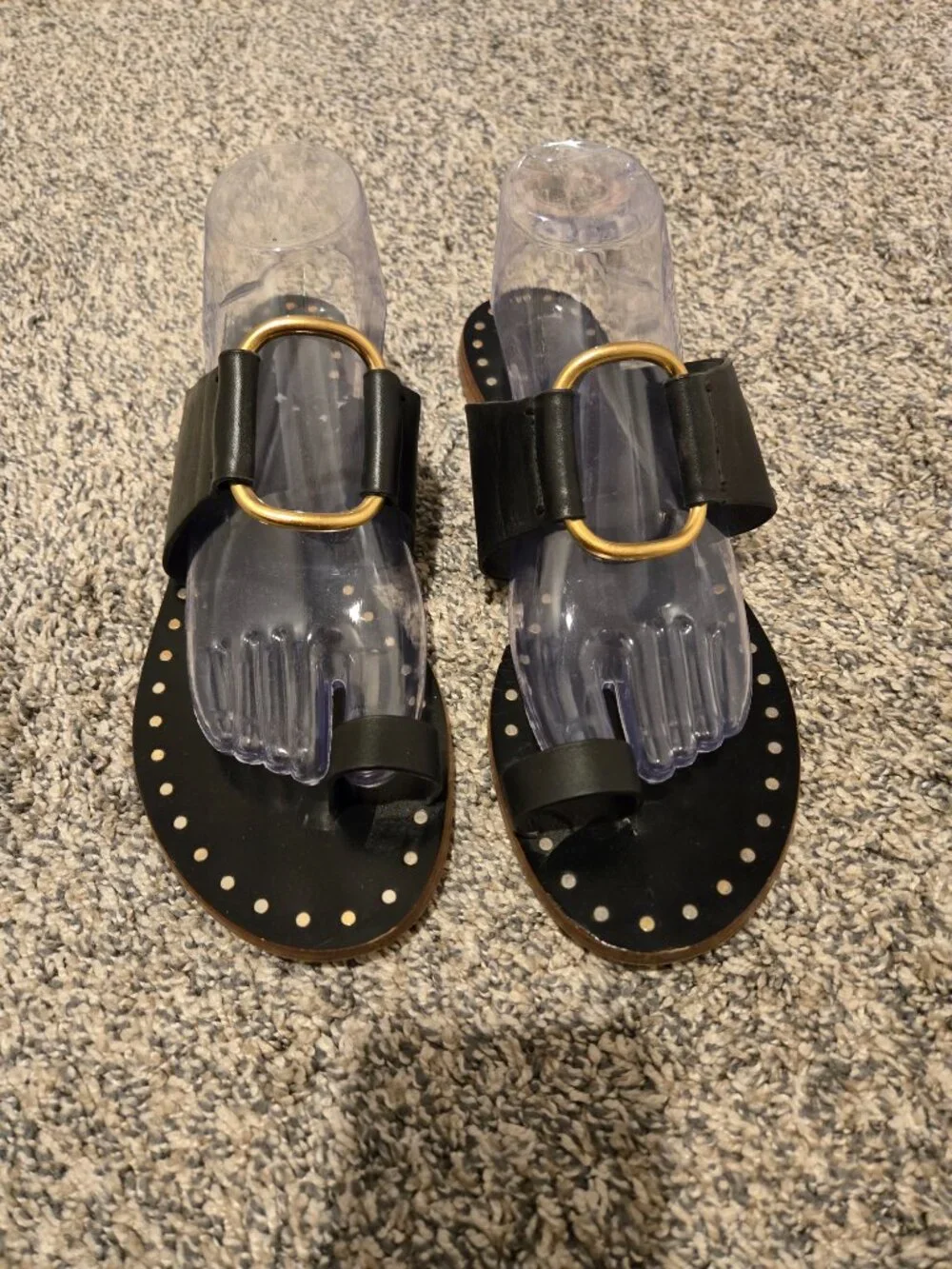 Tory Burch Ravello Studded Sandals Black 10.5M